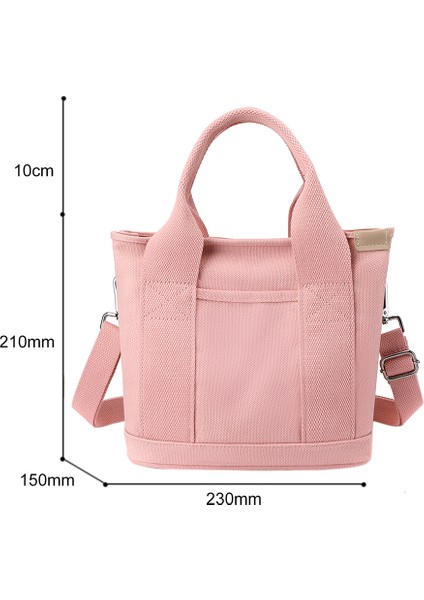 Kadınlar Küçük Tuval Crossbody Çanta Mini Üst Kolu Kova Çantası Alışveriş Tote (Yurt Dışından)