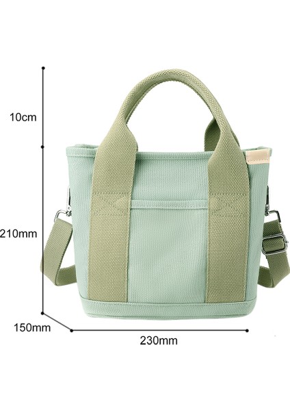 Kadınlar Küçük Tuval Crossbody Çanta Mini Üst Kolu Kova Çantası Alışveriş Tote (Yurt Dışından)