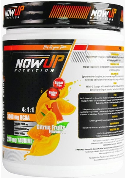 Nowup Nutrıtıon Bcaa 4:1:1 / Citrus 360 Gr