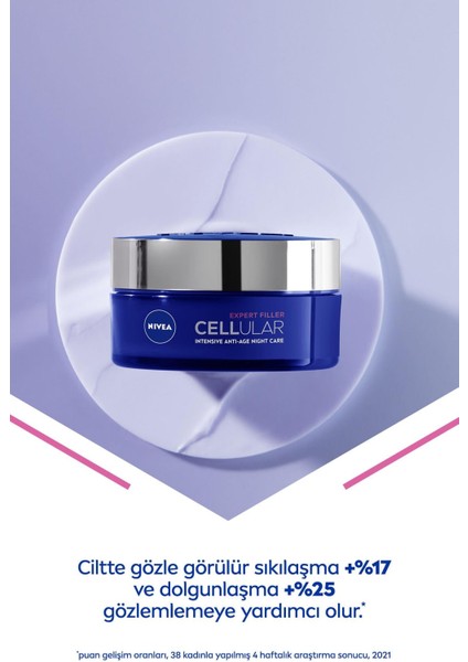 Cellular Expert Filler Sıkılaştırıcı Gece Yüz Bakım Kremi 50 Ml,hyaluronik Asit modelleri
