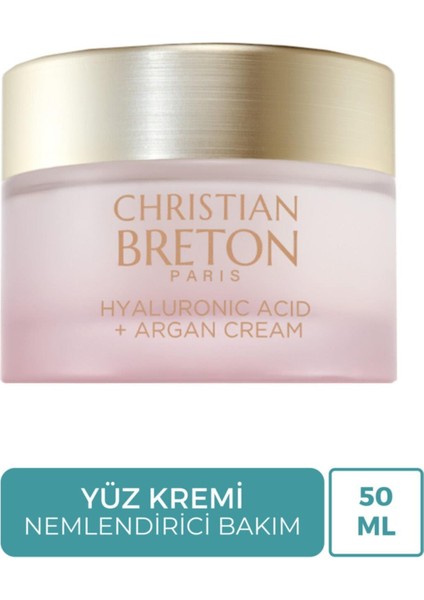 Hyalüronik Asit + Argan Yüz Kremi 50 ml