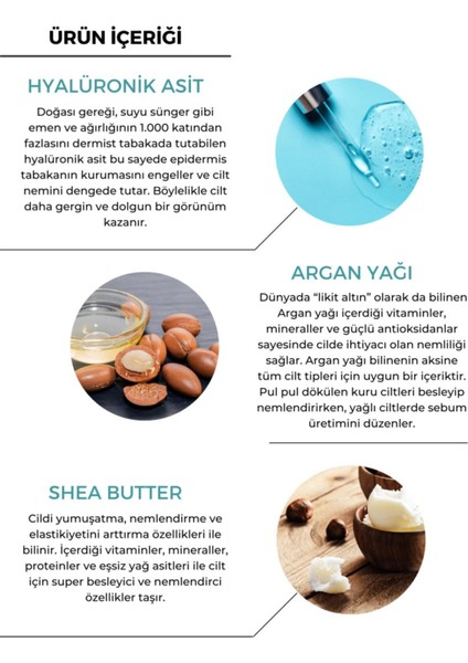 Hyalüronik Asit + Argan Yüz Kremi 50 ml fırsatları