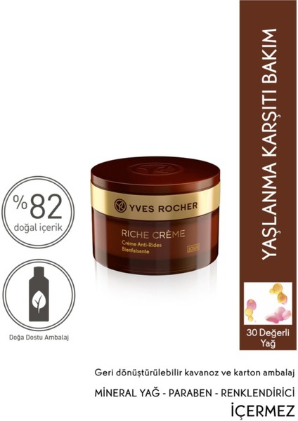 Yves Rocher Riche Creme - Besleyici Yenileyici Gündüz Kremi - 50 ml