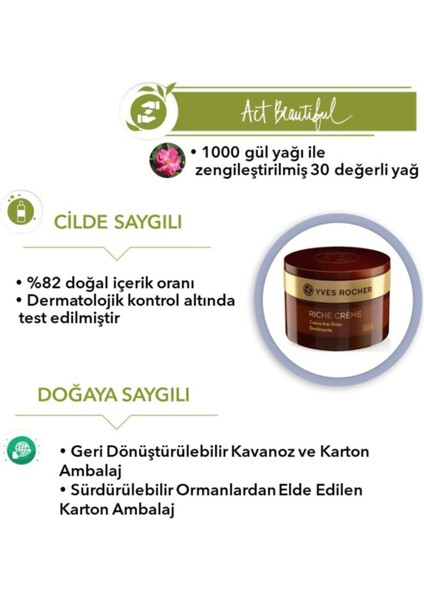 Yves Rocher Riche Creme - Besleyici Yenileyici Gündüz Kremi - 50 ml