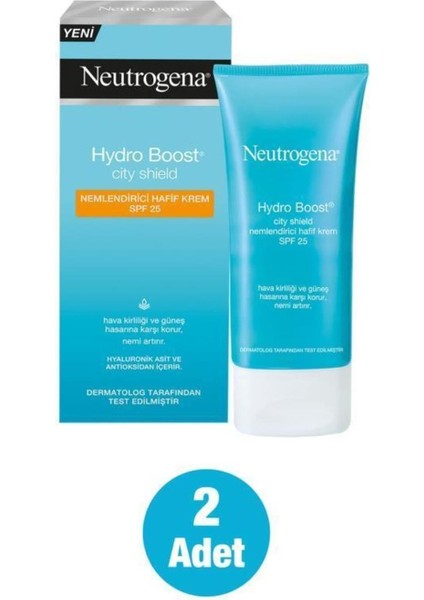 Hydro Boost City Shield Nemlendirici Hafif Krem SPF25 50 ml X2