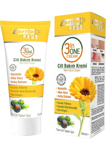 Softto Plus 3ın1 Cilt Bakım Kremi 50 ml