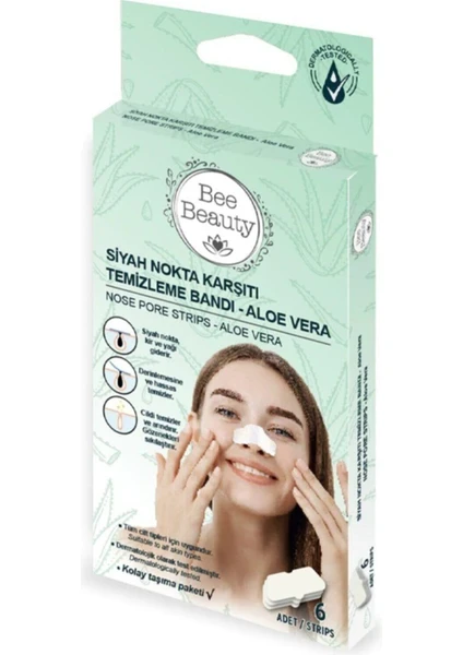 Bee Beauty Aloe Vera Siyah Nokta Temizleme Bandı 6'lı Bb Aloe