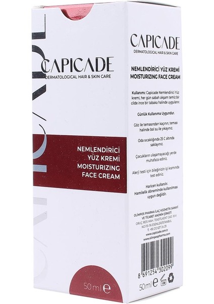 Nemlendirici Yüz Kremi 50 ml Moisturizinc Face Cream