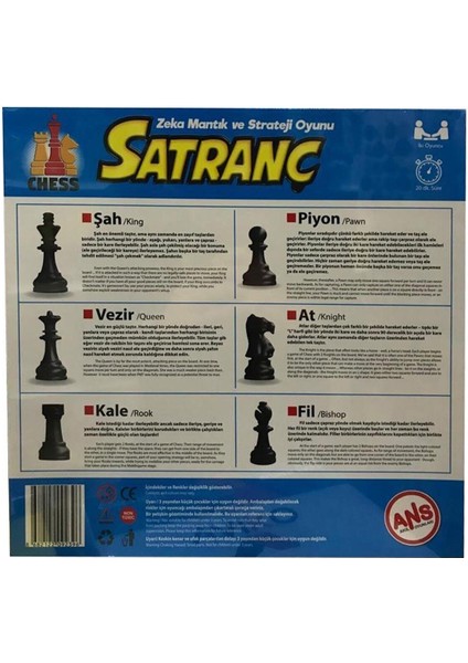 Elif Iş Eğitimi Ahşap Zeminli Satranç Takımı 32CM modelleri