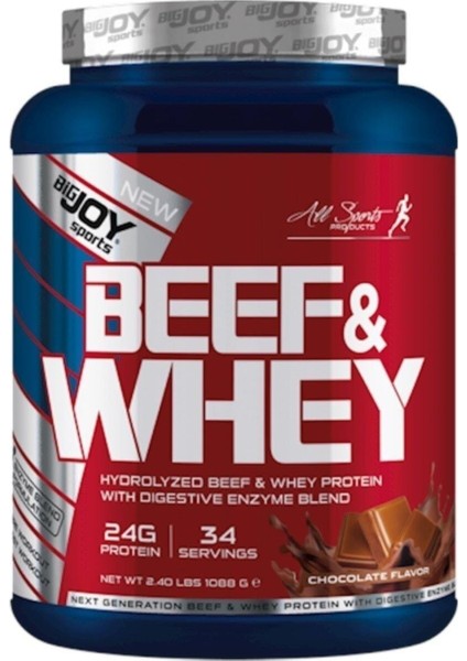 Protein Tozu Big Hidrolize Beef & Whey Protein Çikolata Aroma 1088g