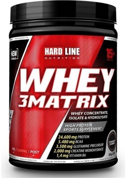 Hardline Whey 3 Matrix 454 Gr - Çilek Aroma -