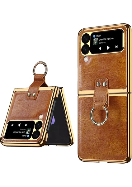 For Samsung Galaxy Z Flip 3 Yüzük Eski Yolları Restore Etmek Cep Telefonu Kılıfları (Yurt Dışından)