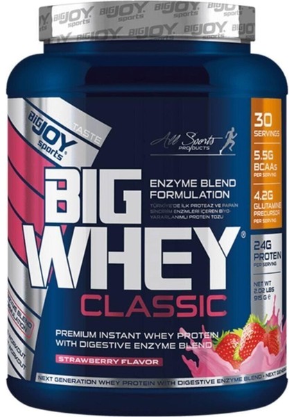 Bigjoy Big Whey Classic Whey Protein Tozu 915 Gr Çilek Aromalı