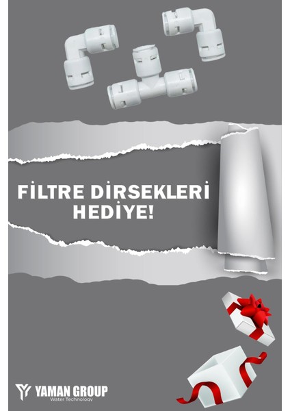 Kapalı Kasa Su Arıtma Cihazlarına Uyumlu 4'lü Inline Filtre Set