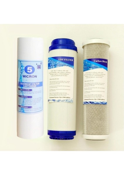 Su Arıtma Açık Kasa Su Arıtma Cihazı 3'lü Filtre Seti