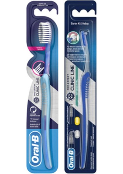 Ortho Brush Diş Fırçası + Oral B Clinic Line Arayüz Fırçası