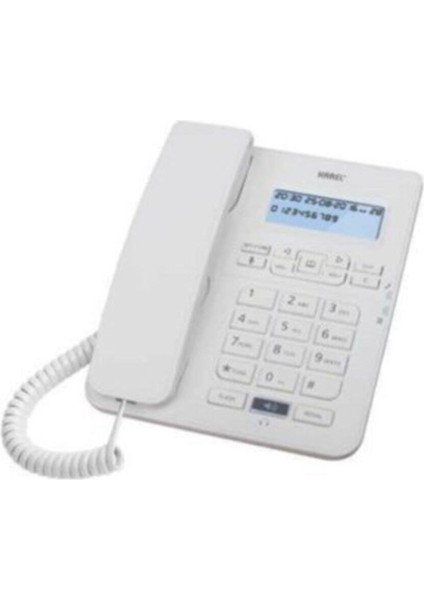 Krem Kulaklıklı Ekranlı Masa Üstü Telefon Tm145