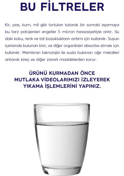 Ihlas Aura Uyumlu Cebilon ve Tüm Açık Kasa Cihazlara Uyumlu Standart Membranlı 5li Filtre Seti