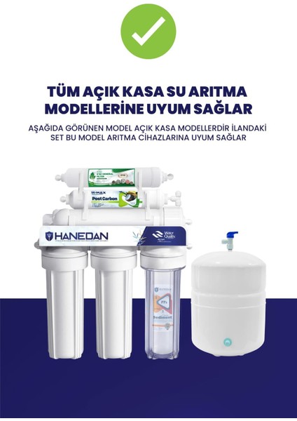 Ihlas Aura Uyumlu Cebilon ve Tüm Açık Kasa Cihazlara Uyumlu Standart Membranlı 5li Filtre Seti