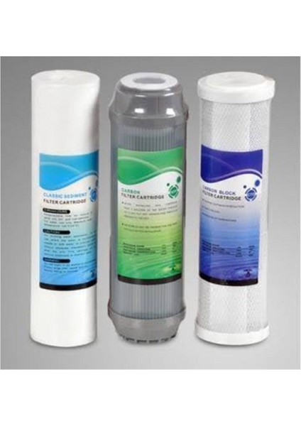 Su Arıtma Cihazı Filtresi 3'lü Set