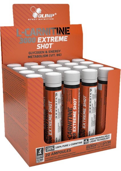 L-Carnitine 3000 Shot 25 Ml 20 Ampul