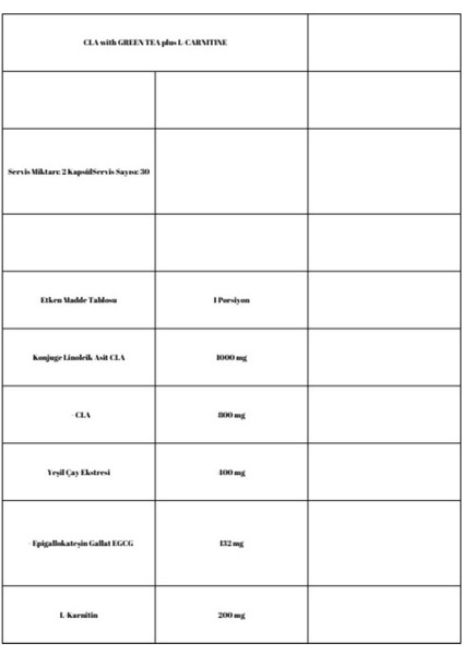 Cla With Yeşil Çay + L-Carnıtıne