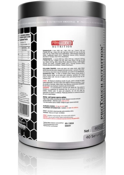 Protouch Nutrition Bigbang Shred Bcaa 4.1.1 Çilek Mango Aromalı