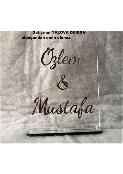 Kişiye Özel Söz & Nişan Pleksi Isimlik 25X20 cm