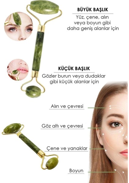 Yeşim 100 Doğal Taş Masaj Aleti Ve Kalp Gua Sha Yüz Bakım Taşı
