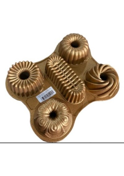5'li Döküm Muffin Kek Kalıbı. Ölçü : 23 x 19 x 5 cm fırsatları