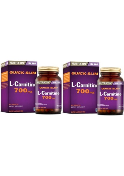 Quıck-Slım L-Carnitine 700 Mg 60 Kapsül X 2