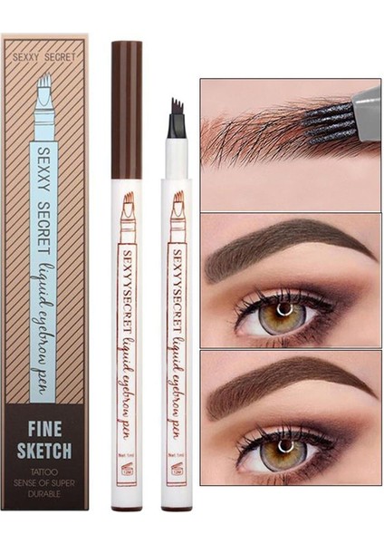 Kestane Fine Sketch Kaş Kalemi Şekillendirme Boyama Kaş Rimeli Kalıcı Microblading