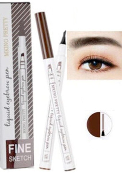 Kestane Fine Sketch Kaş Kalemi Şekillendirme Boyama Kaş Rimeli Kalıcı Microblading