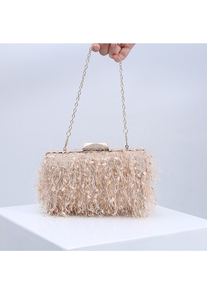 Püskül Cüzdan Retro Püskül Çanta Kadın Trend Zarif Omuz Messenger Çanta (Yurt Dışından)