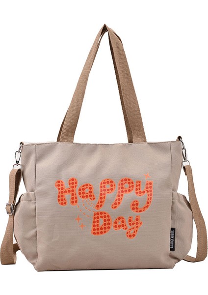 Moda Bayanlar Messenger Çanta Büyük Kapasiteli Alışveriş Çantası Unisex Tuval Öğrenci Omuz Çantası (Yurt Dışından)