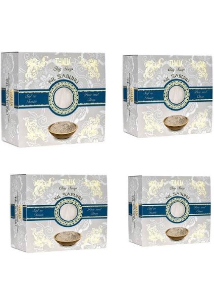Doğal Kil Özlü Sabun 150 gr 4 Lü Set