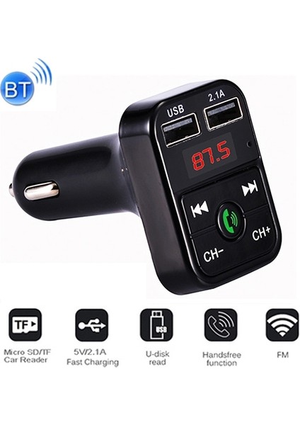 Yue Store B2 Çift USB Şarj Bluetooth Fm Verici (Black) (Yurt Dışından)