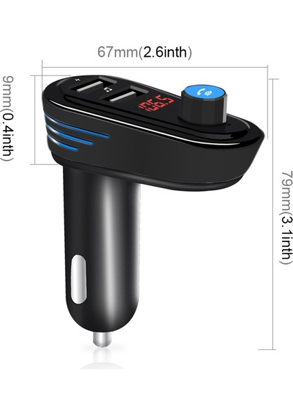 AP02 Araba Bluetooth Fm Verici (Black) (Yurt Dışından) fırsatları