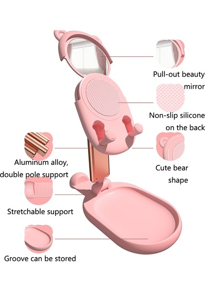 Telefon Tutucu Güzellik Ayna Pembe (Yurt Dışından) modelleri