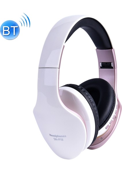 Yue Store SN-P18 Katlanabilir Bluetooth 4.0 Wiress Kulaklık Beyaz (Yurt Dışından)