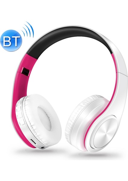 Yue Store LPT660 Katlanır Müzik Bluetooth Kulaklık Desteği Tf Kart Kırmızı (Yurt Dışından)