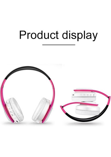 Yue Store LPT660 Katlanır Müzik Bluetooth Kulaklık Desteği Tf Kart Kırmızı (Yurt Dışından)