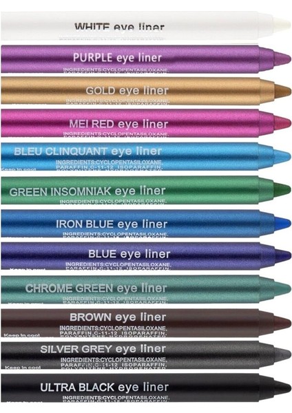 Alan Cosmetics 12 Renkli Neon Eyeliner Yağlı Göz Kalemi Seti fiyatları