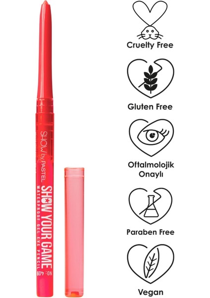 Show Your Game Waterproof Gel Eye Pencil - Jel Göz Kalemi 409