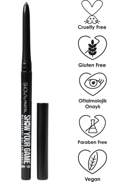 Show Your Game Waterproof Gel Eye Pencil - Jel Göz Kalemi 406