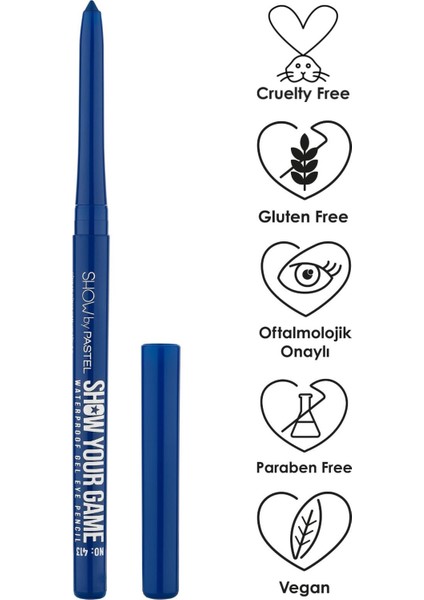 Show Your Game Waterproof Gel Eye Pencil - Jel Göz Kalemi 413