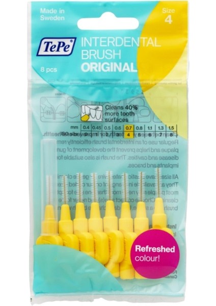 Arayüz Fırçası 0.7 mm Sarı 8'li