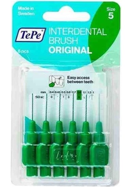 Bilister 6'lı Arayüz Fırçası Yeşil 0,8 mm