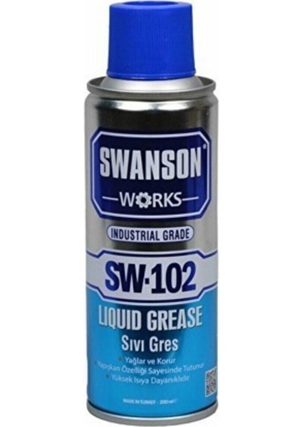 Swanson Works Sıvı Gres Yağı Rulman Dişli Yağlama Zincir Yağlayıcı Sprey 400 ml