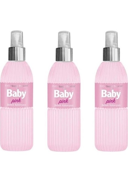 Bebek Kolonyası Baby Pınk 150 ml Silindir Pet Şişe Sprey x 3 Adet